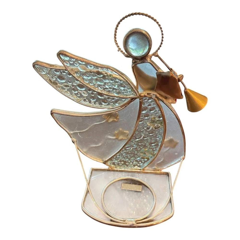 International Silver Co Silverplated Angel Votive Candle Holder Christmas